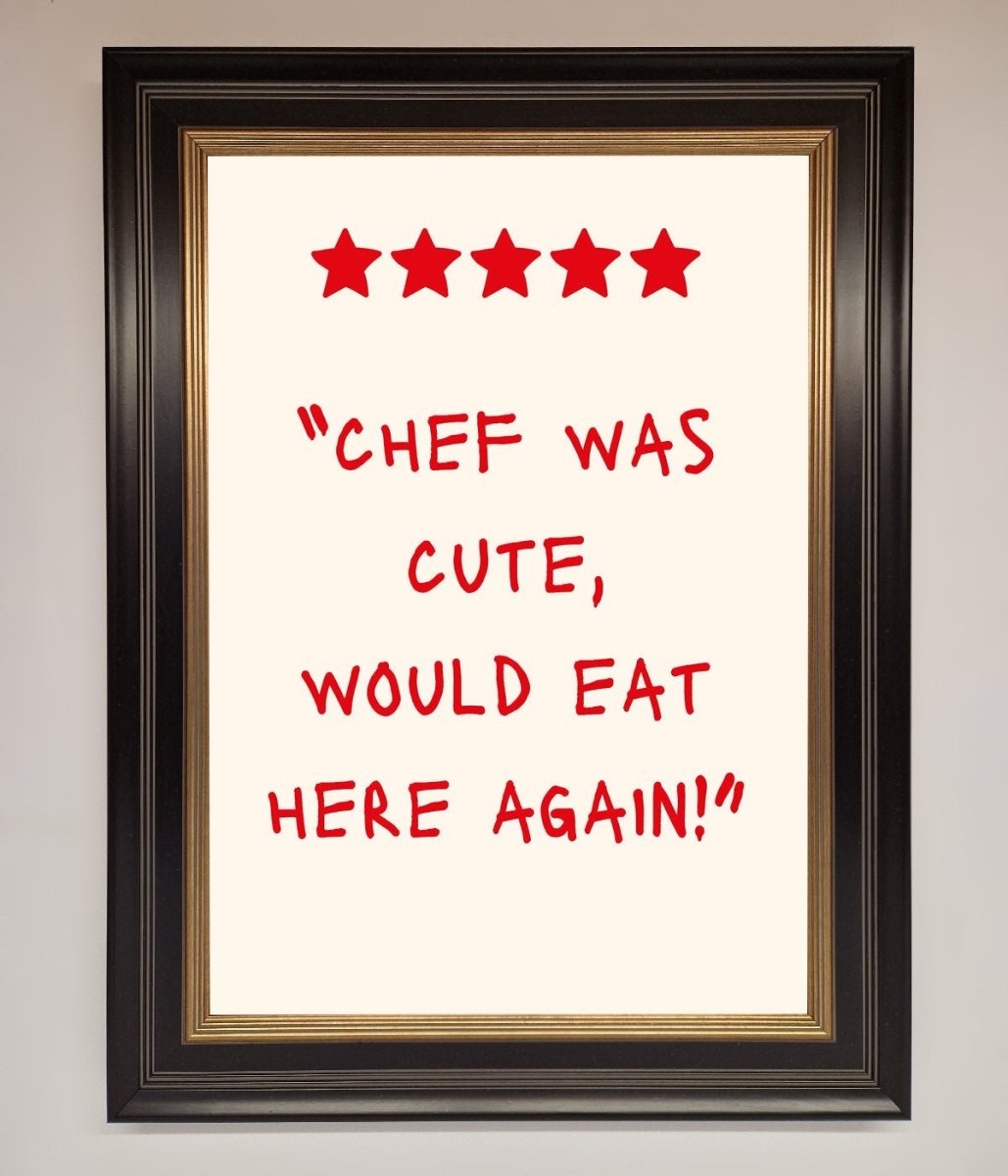 Chef Was Cute Framed Wall Art-9
