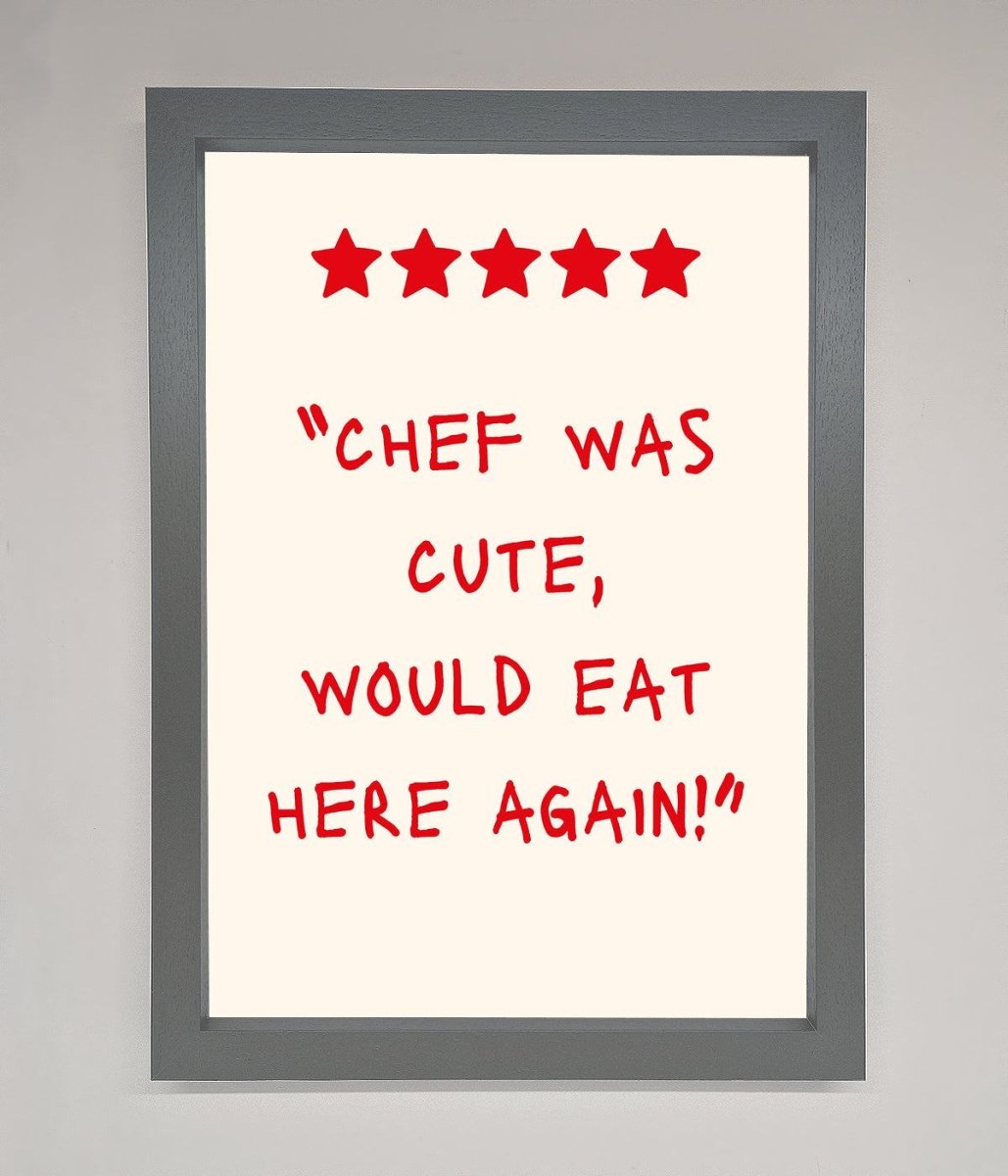 Chef Was Cute Framed Wall Art-10