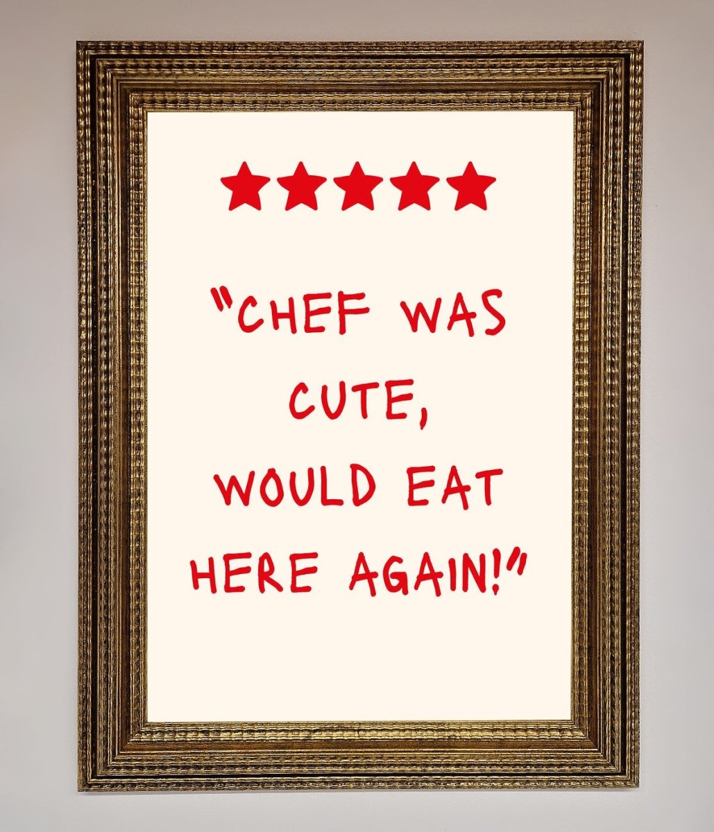 Chef Was Cute Framed Wall Art-15