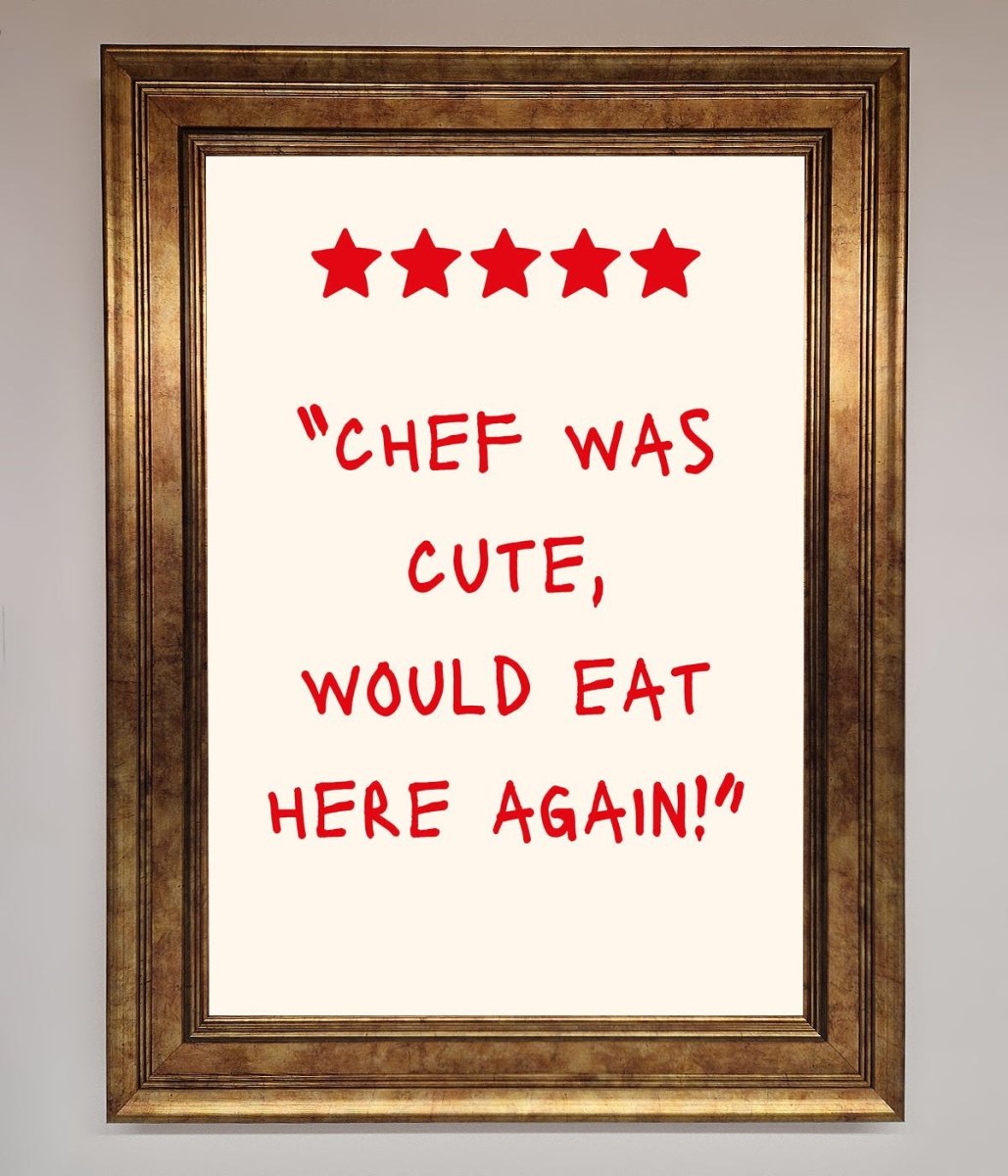 Chef Was Cute Framed Wall Art-7