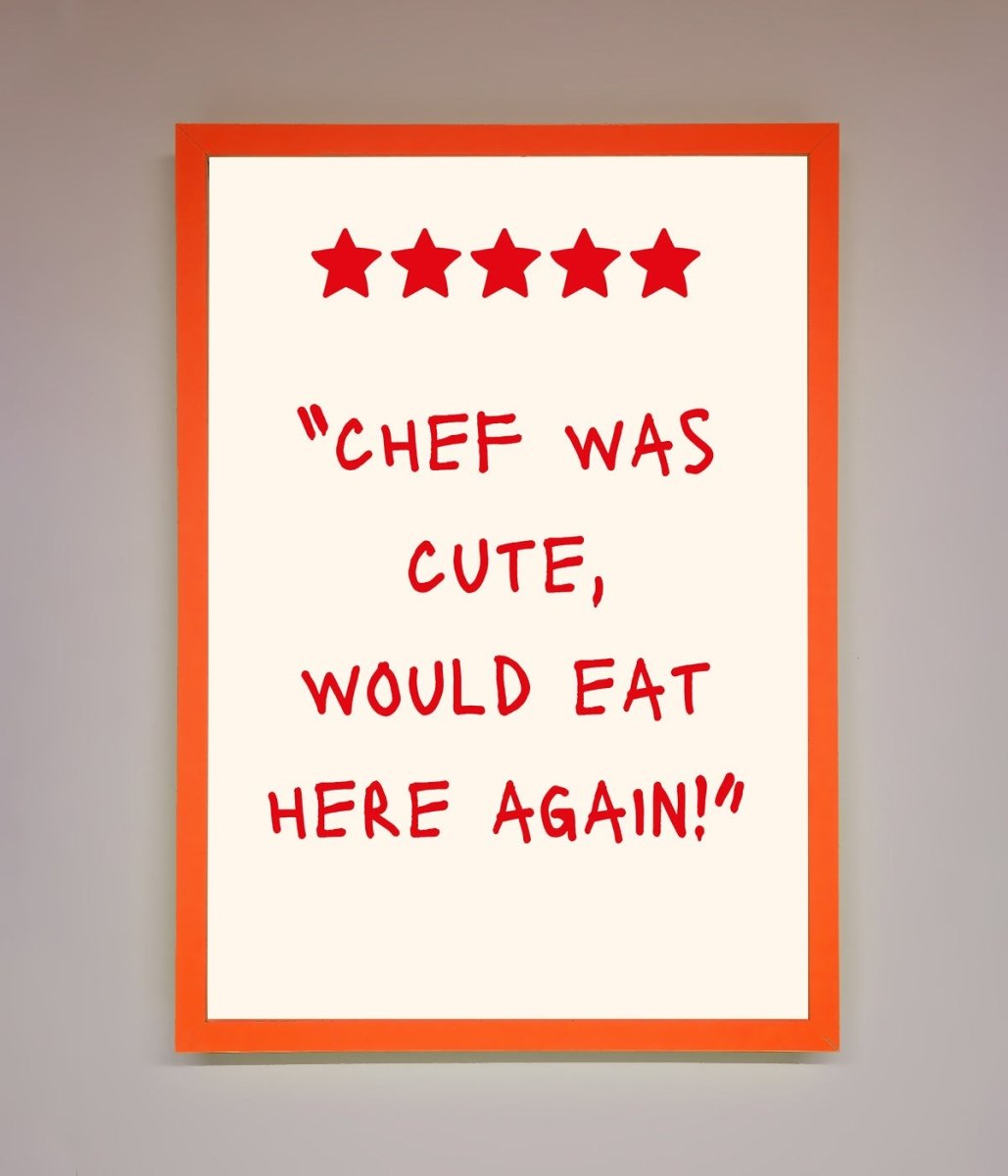 Chef Was Cute Framed Wall Art-12
