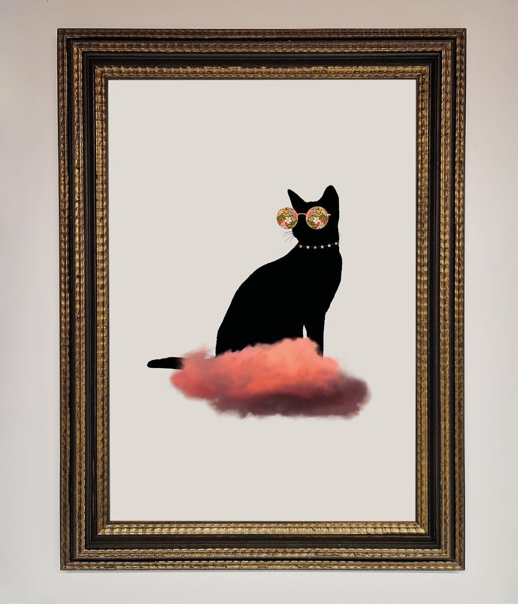 Cloud Cat Framed Poster-18