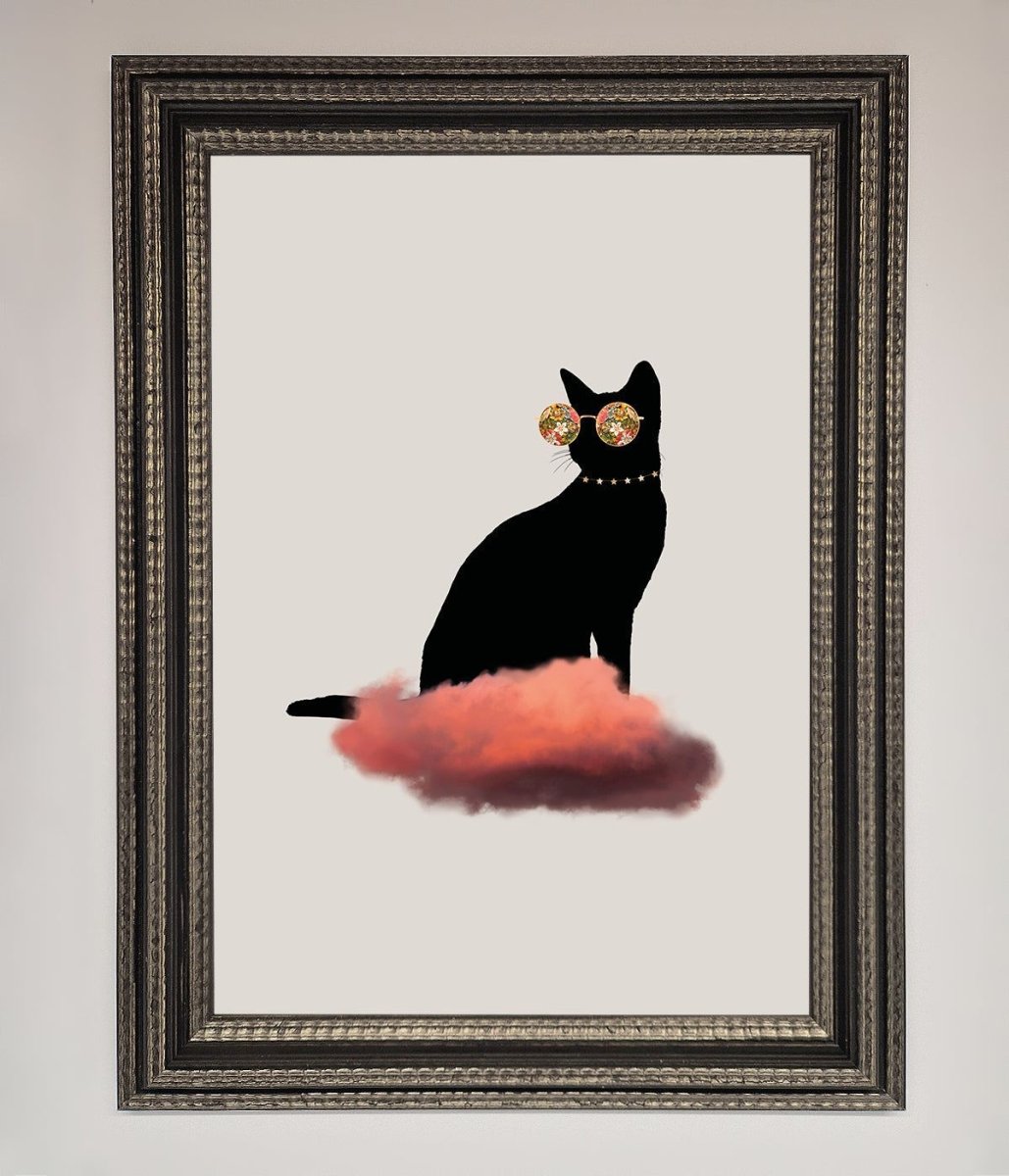 Cloud Cat Framed Poster-17