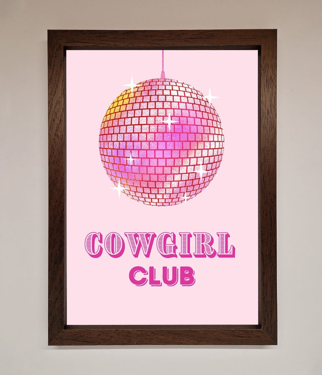 Cowgirl Club Disco Ball Framed Print-10