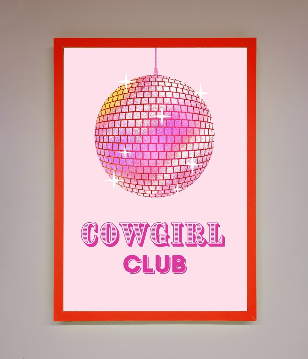 Cowgirl Club Disco Ball Framed Print-14