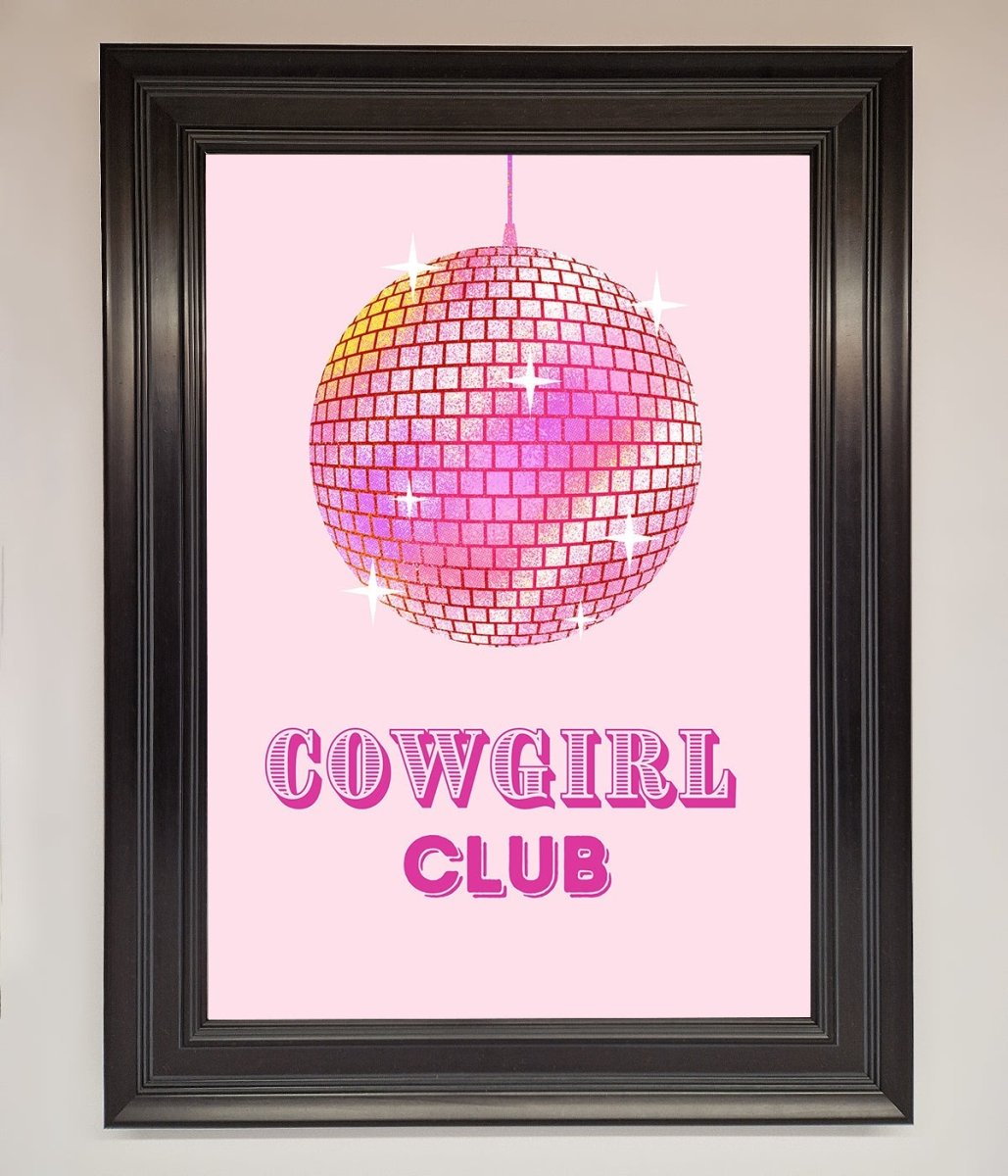 Cowgirl Club Disco Ball Framed Print-6
