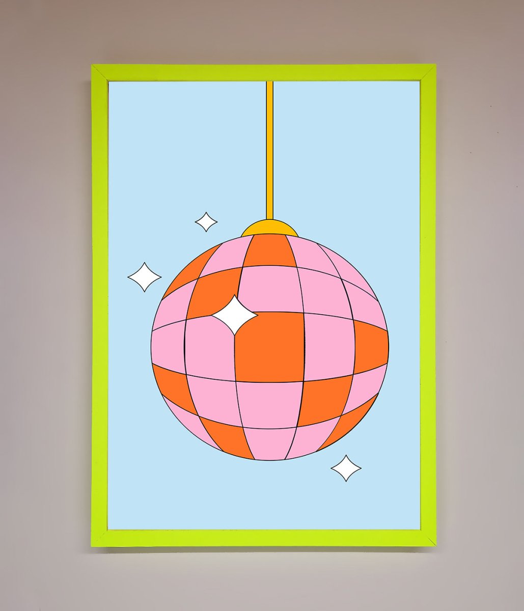 Disco Ball Pink Framed Poster-7