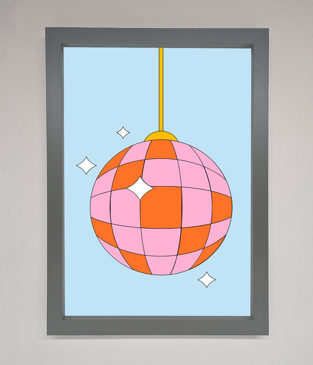 Disco Ball Pink Framed Poster-4