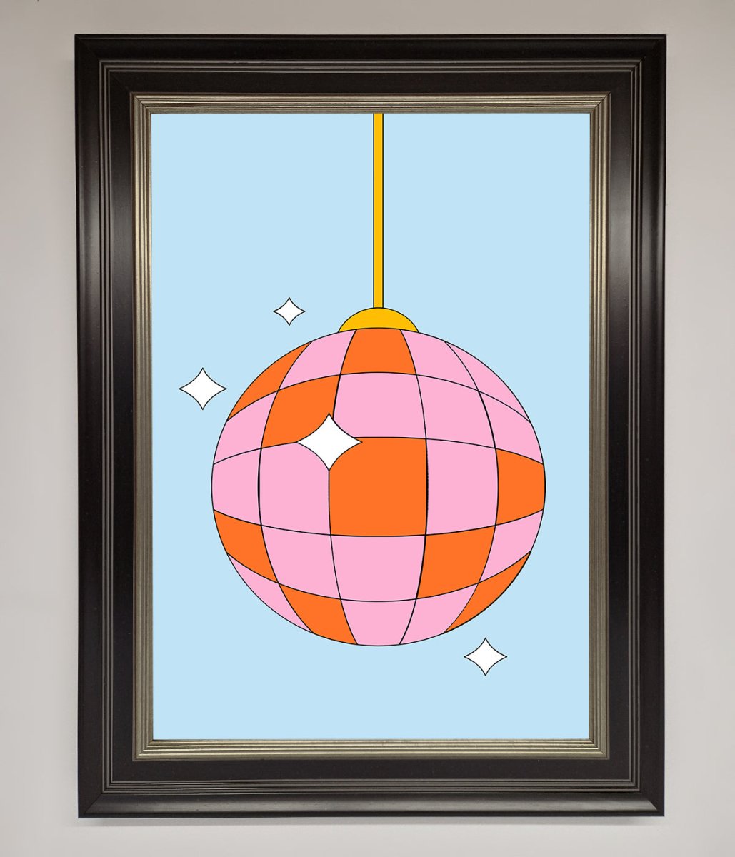 Disco Ball Pink Framed Poster-16