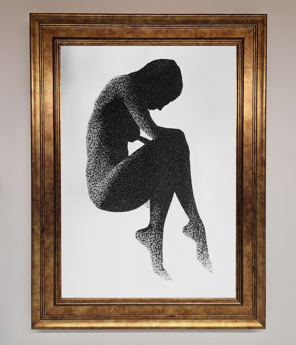 Dotted Figure Framed Poster-13
