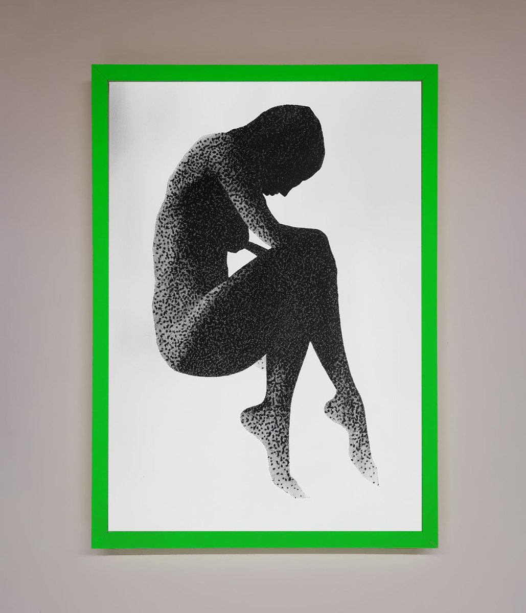 Dotted Figure Framed Poster-9