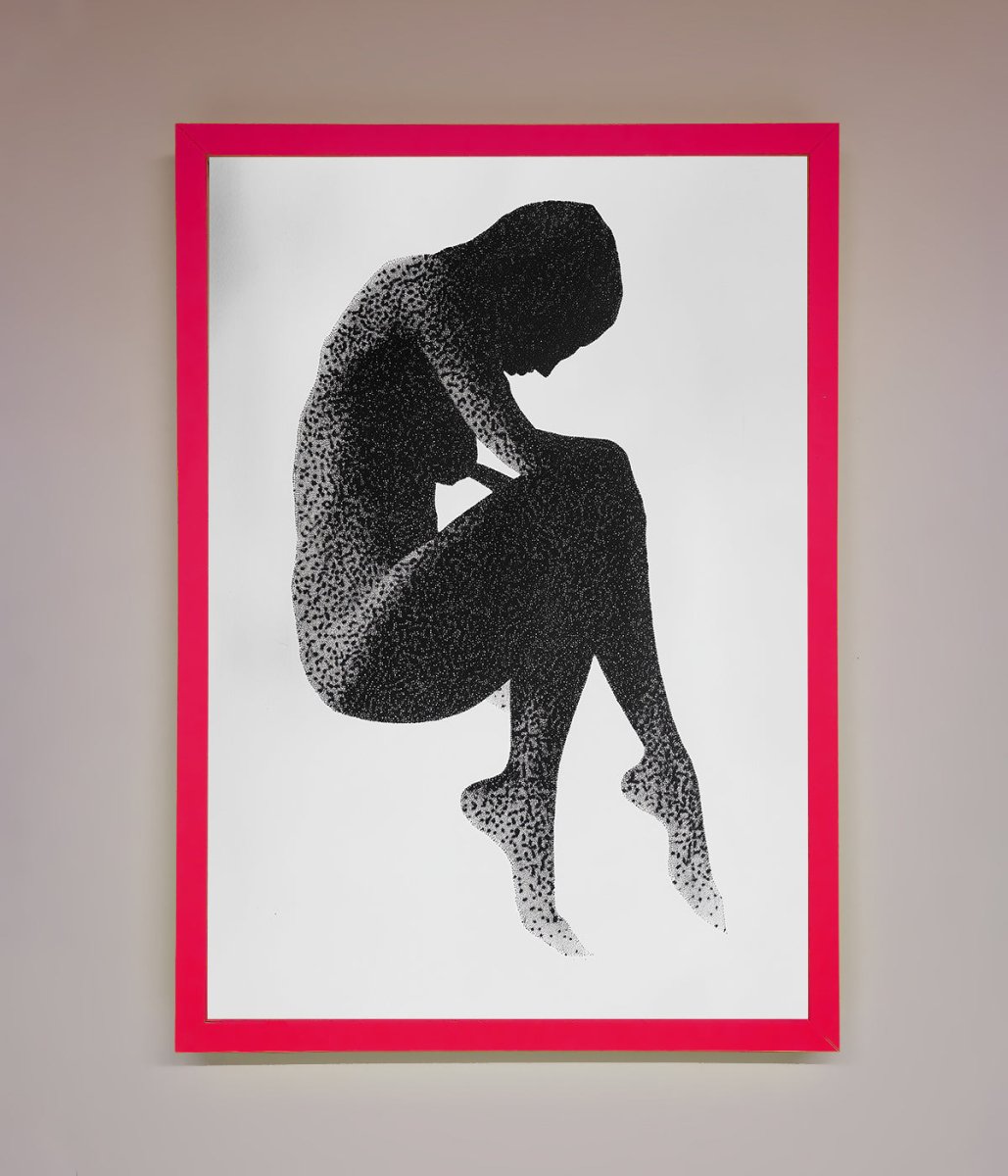 Dotted Figure Framed Poster-5