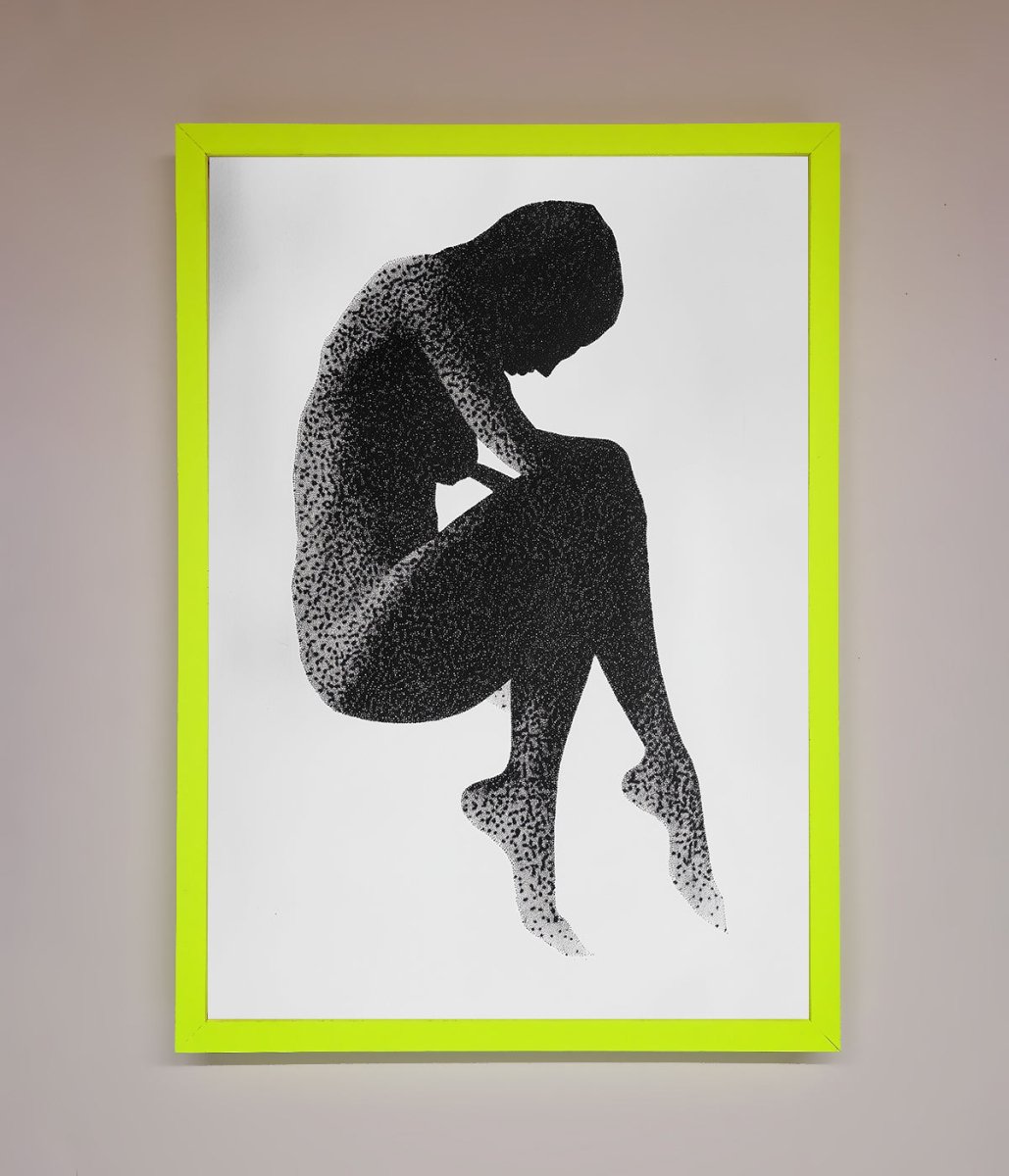 Dotted Figure Framed Poster-8