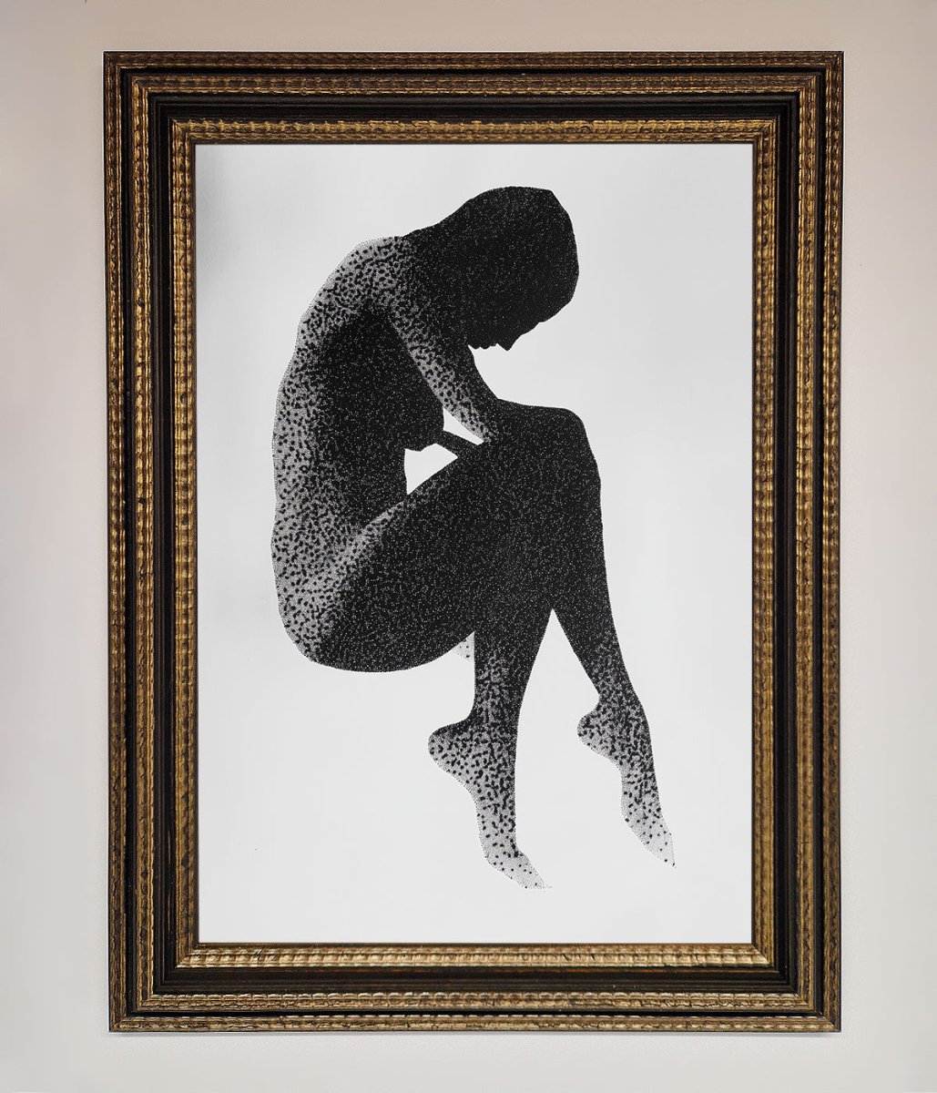 Dotted Figure Framed Poster-12