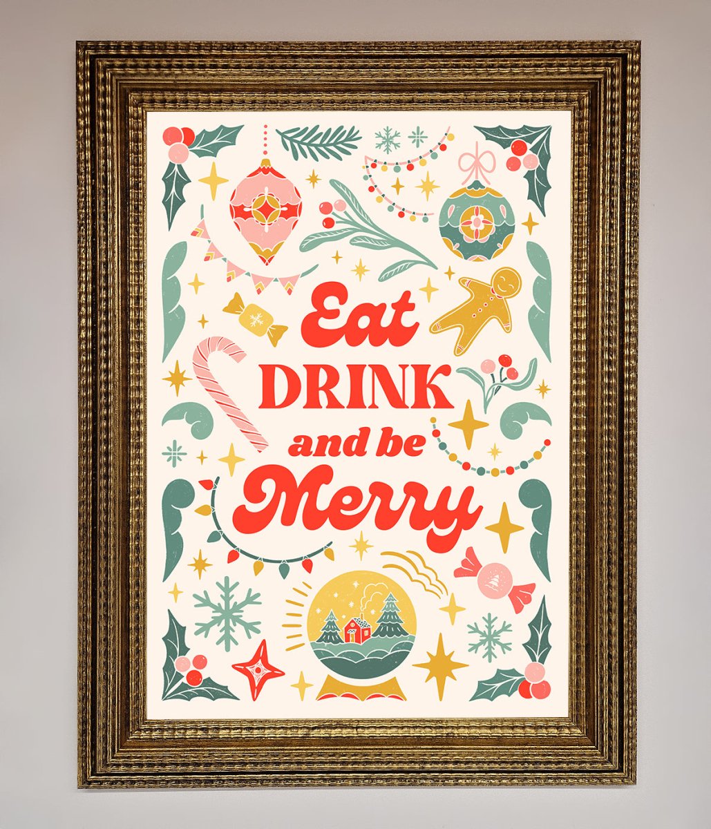 Eat Drink And Be Merry Framed Poster-15