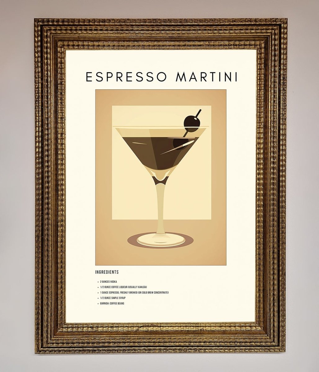 Espresso Martini Cocktail Framed Print-15