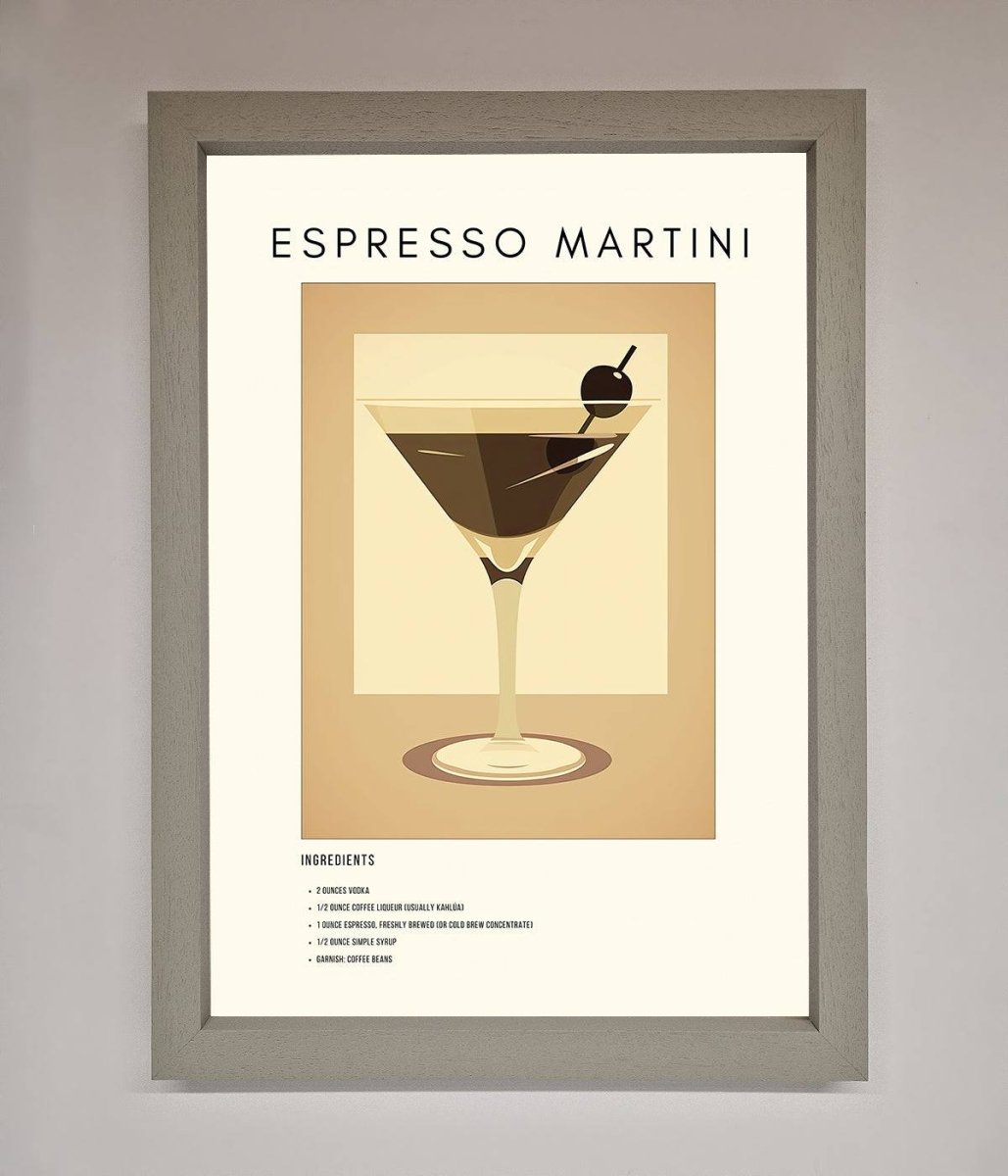 Espresso Martini Cocktail Framed Print-3