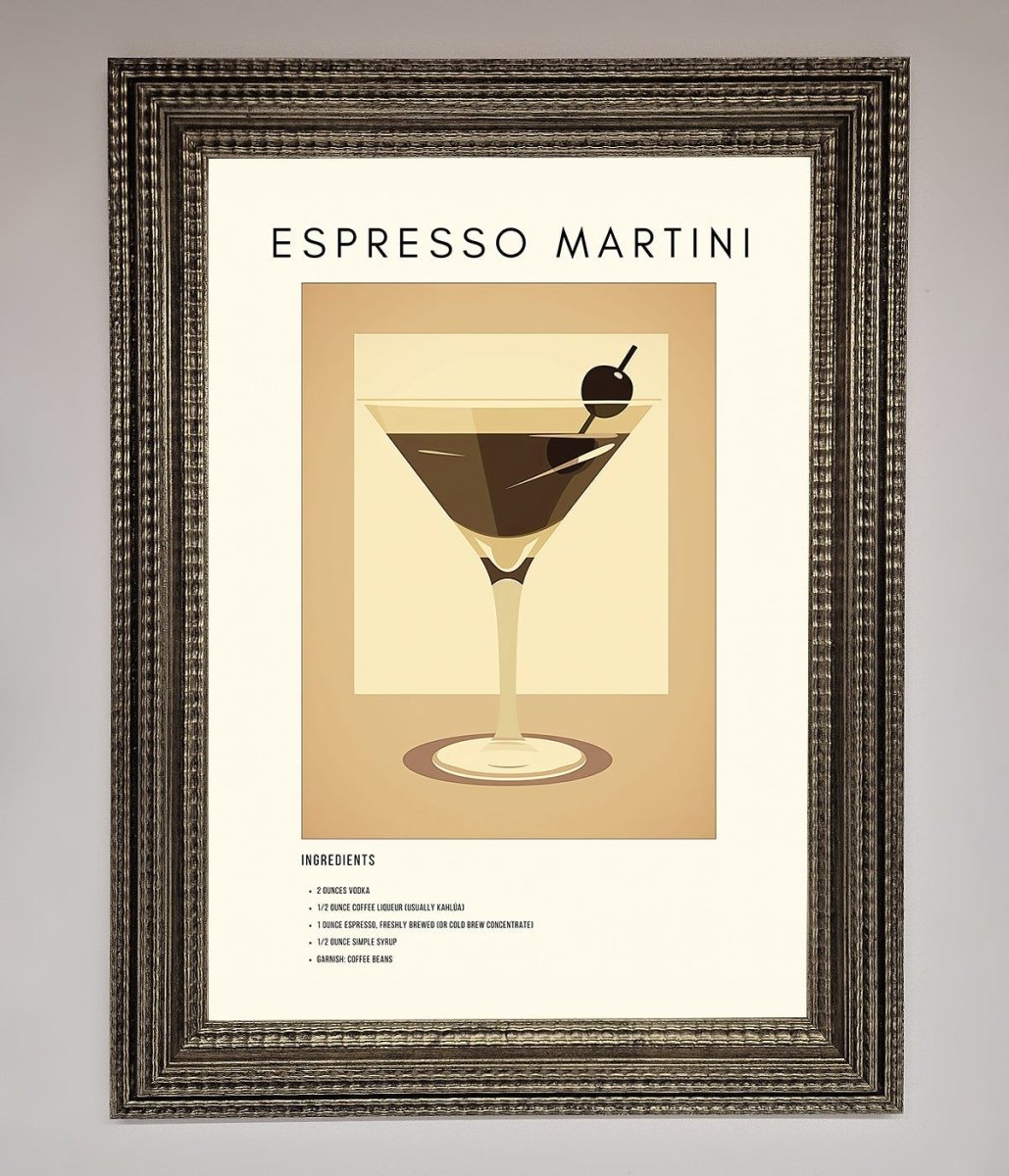 Espresso Martini Cocktail Framed Print-16