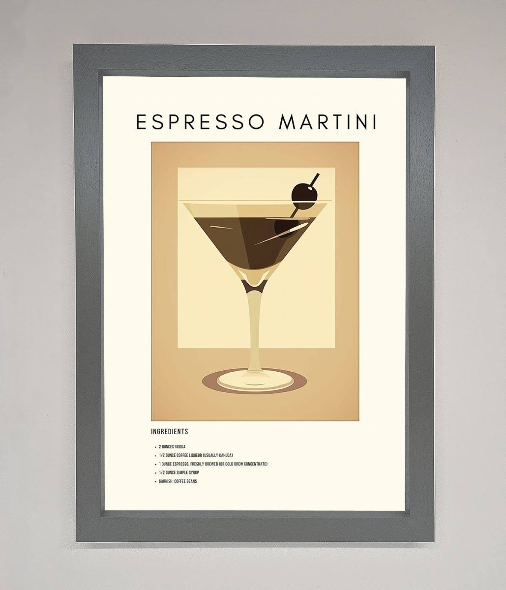 Espresso Martini Cocktail Framed Print-4