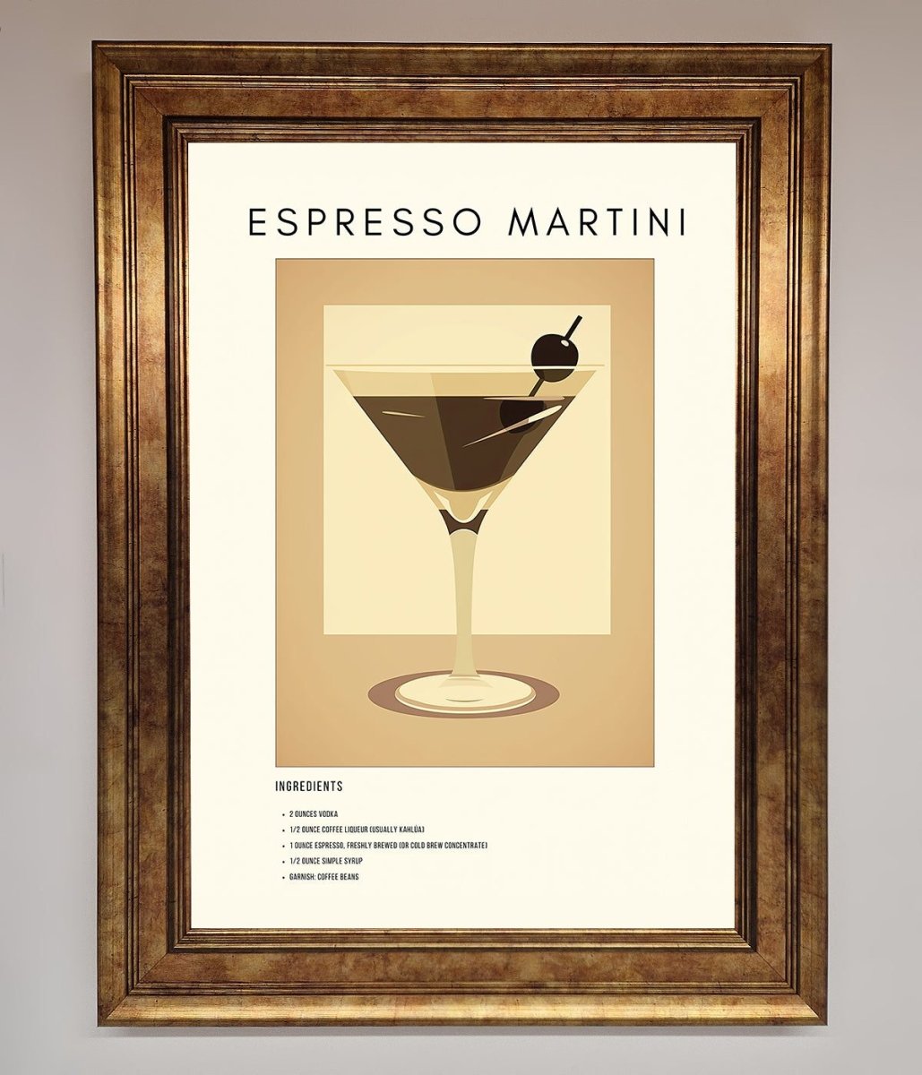 Espresso Martini Cocktail Framed Print-7