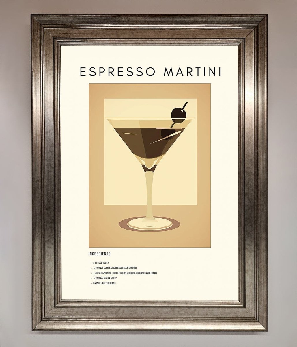 Espresso Martini Cocktail Framed Print-5
