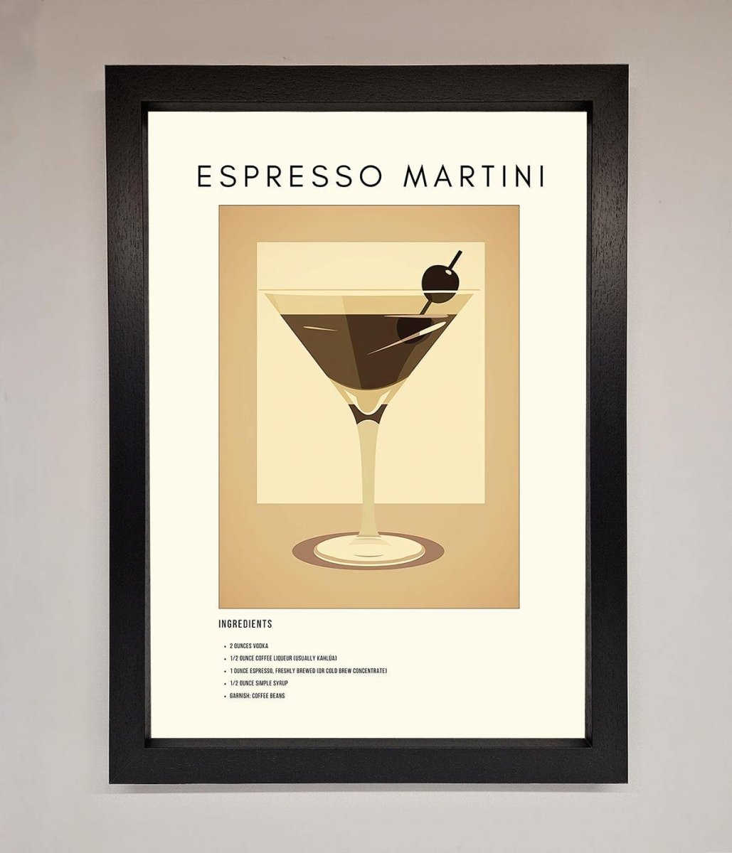 Espresso Martini Cocktail Framed Print-1