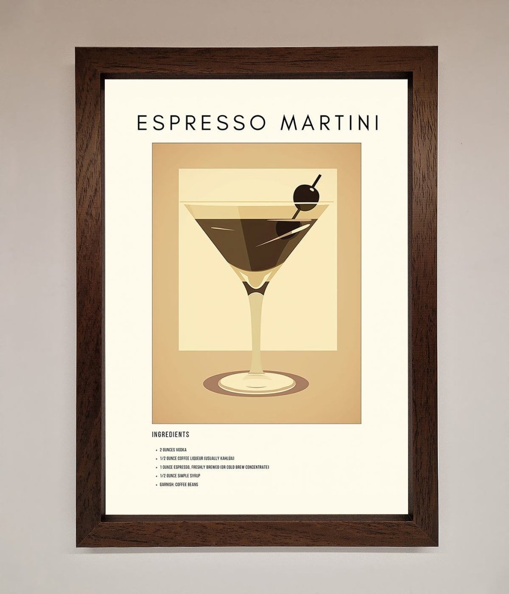 Espresso Martini Cocktail Framed Print-0