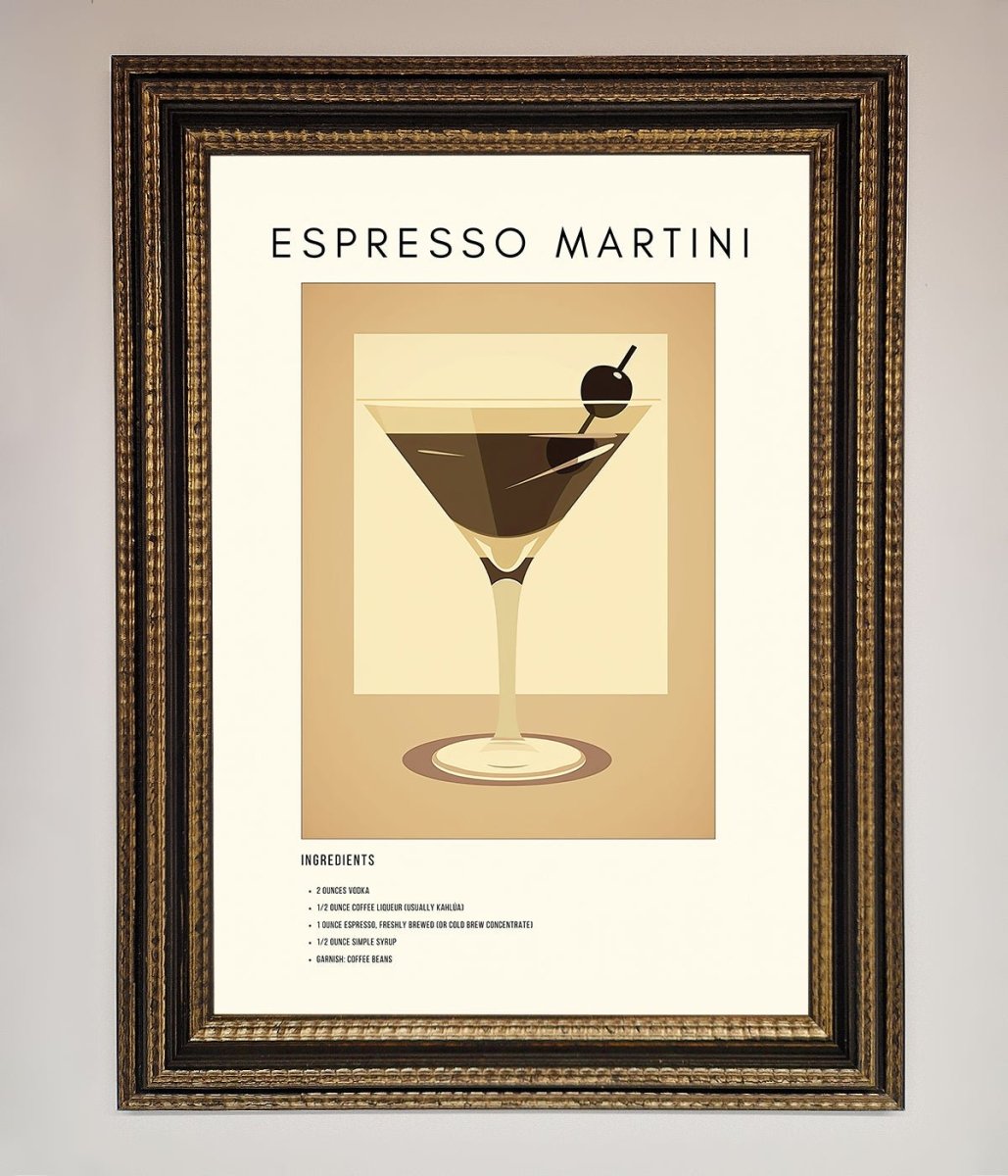 Espresso Martini Cocktail Framed Print-18