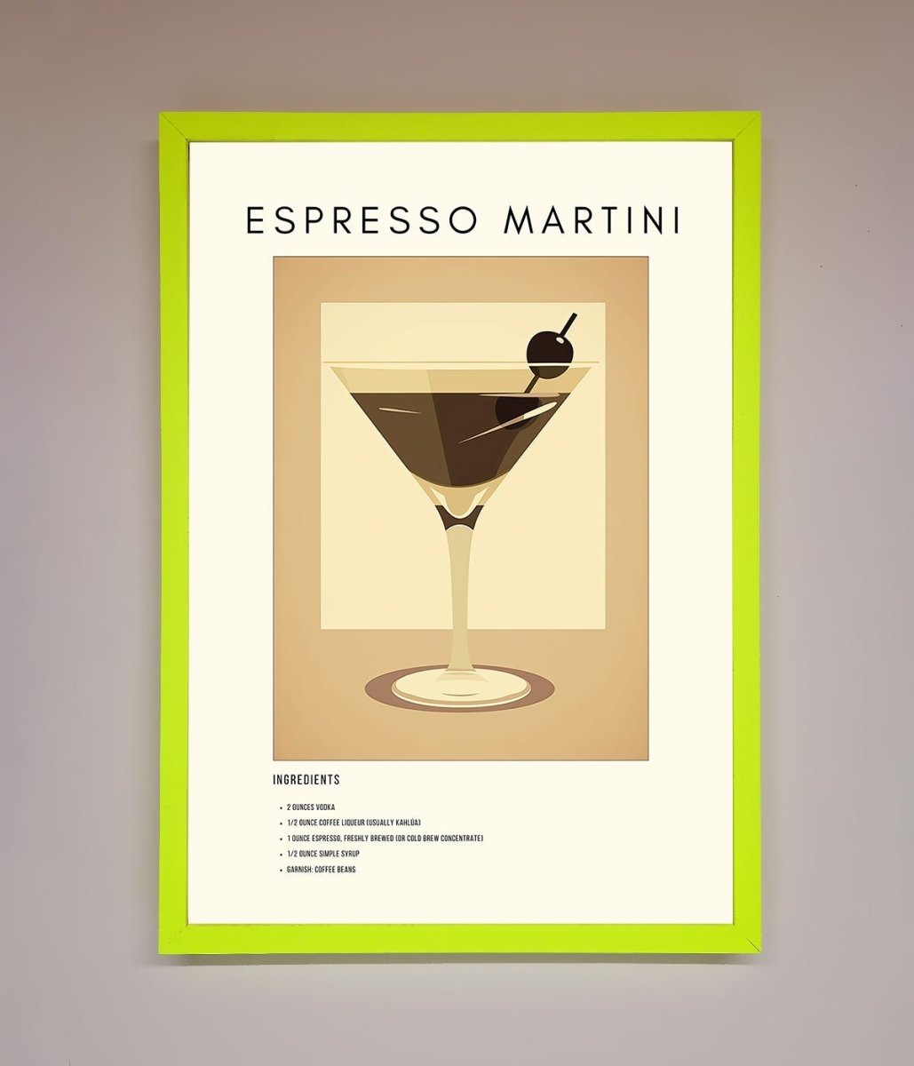 Espresso Martini Cocktail Framed Print-12