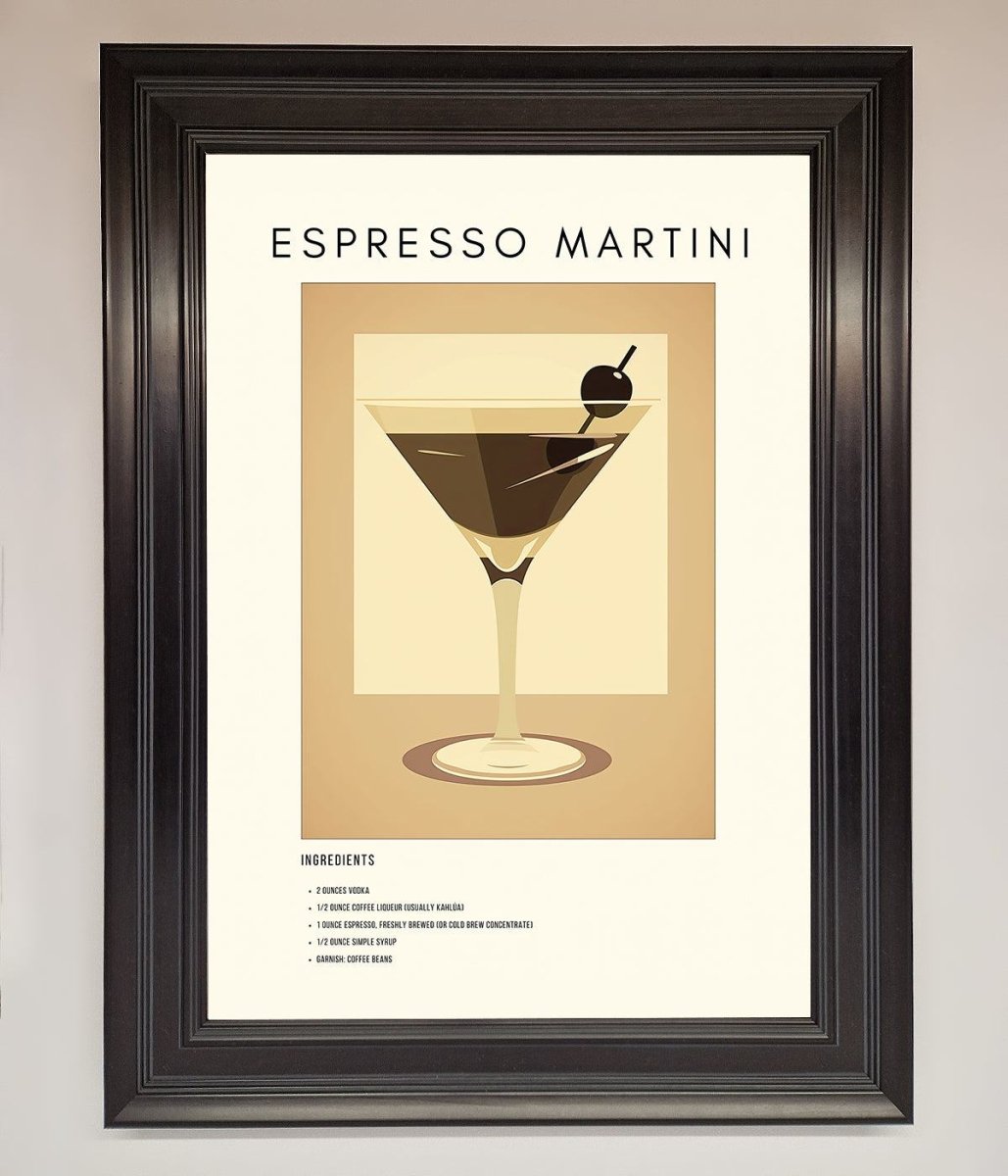 Espresso Martini Cocktail Framed Print-6