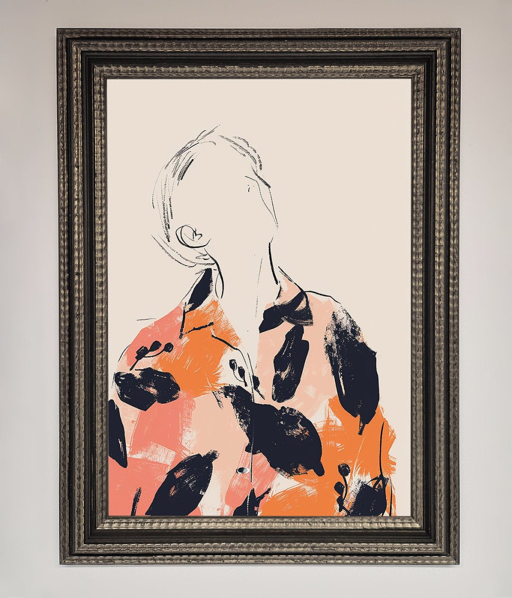 Floral Thinker Framed Wall Art-17