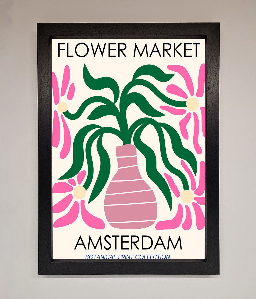 Flower Market Amsterdam Framed Poster-0