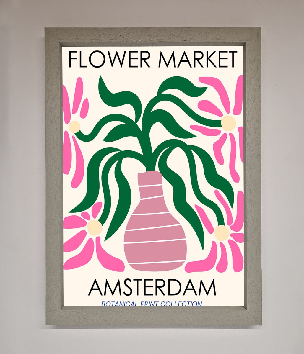 Flower Market Amsterdam Framed Poster-2