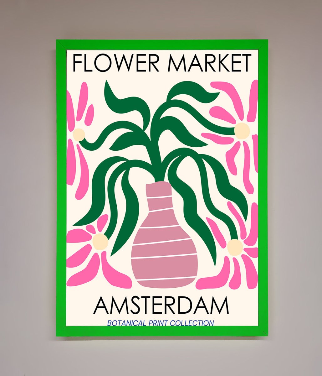 Flower Market Amsterdam Framed Poster-11