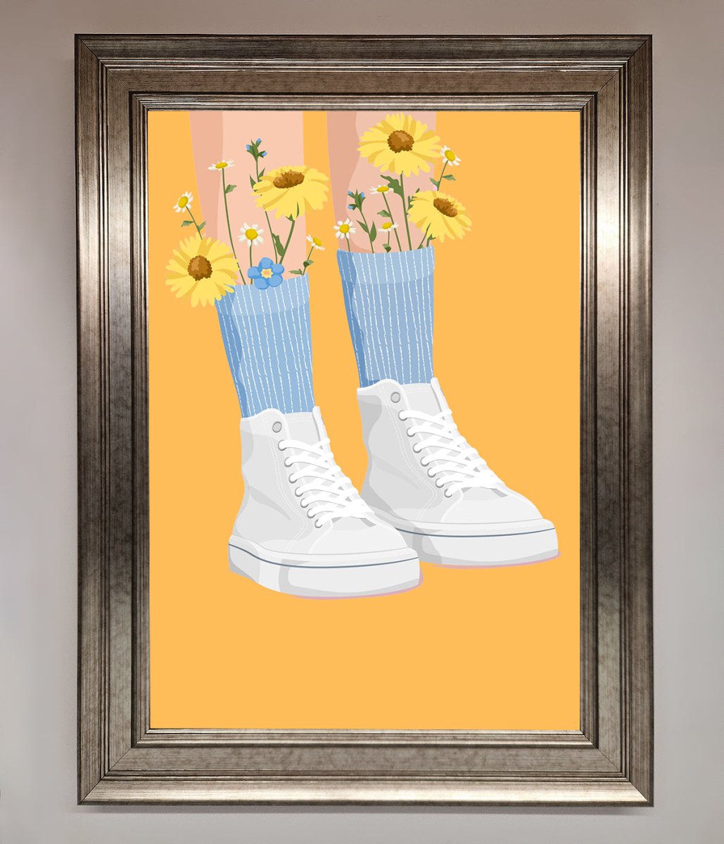 Flowers In Socks Framed Poster-14