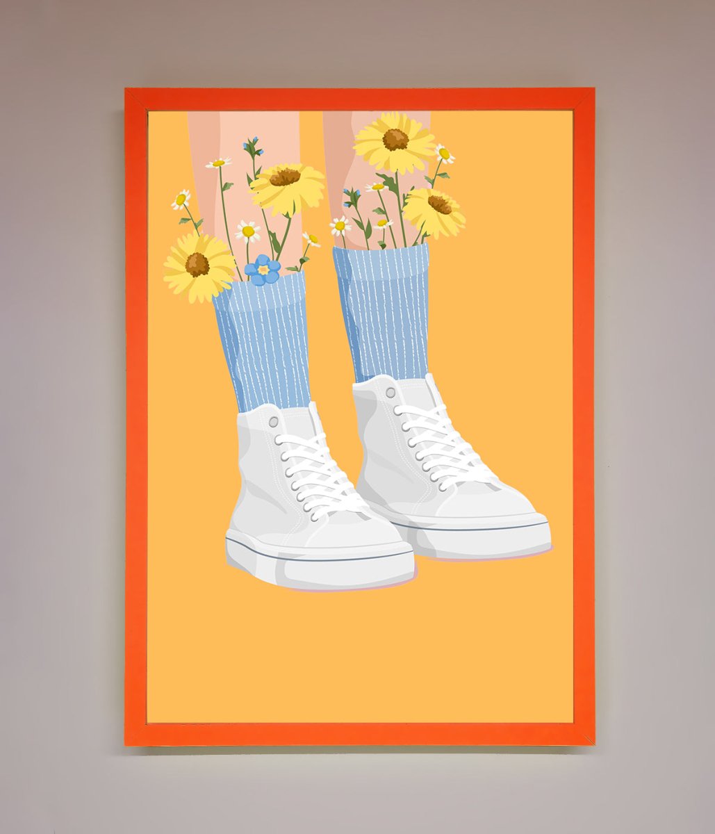 Flowers In Socks Framed Poster-5