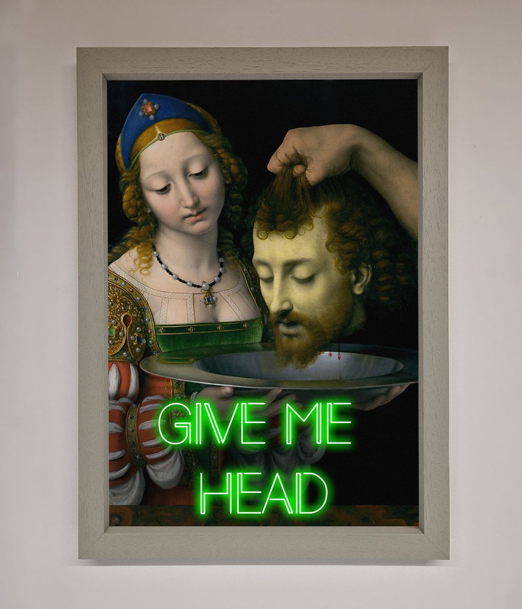 Give Me Head Renaissance Framed Poster-3
