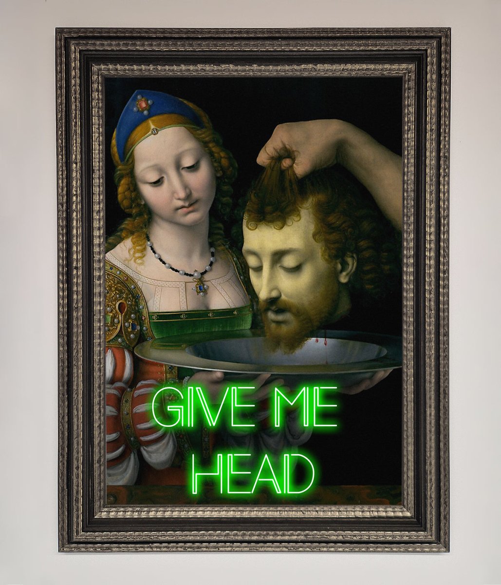 Give Me Head Renaissance Framed Poster-13