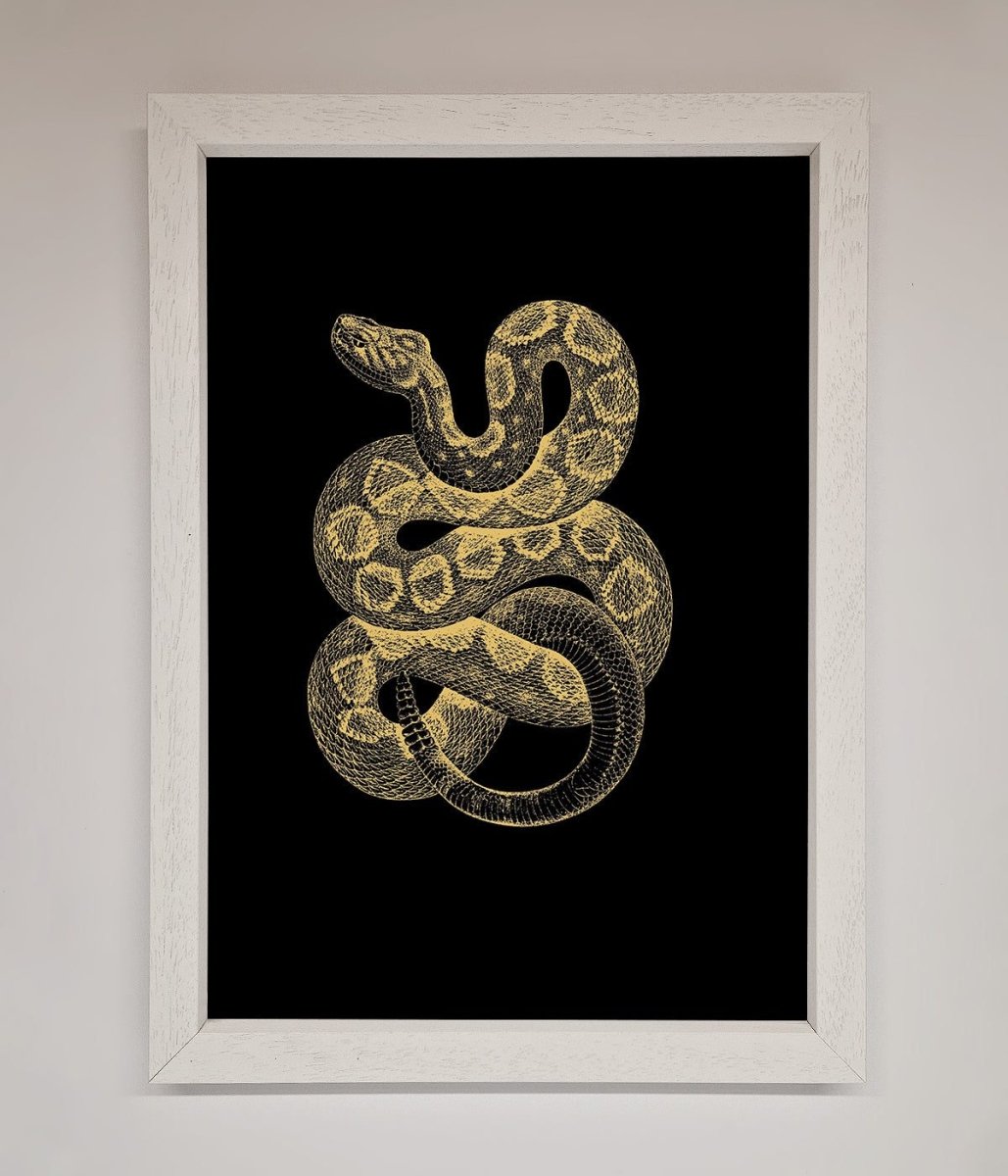 Golden Serpent Framed Wall Art-2
