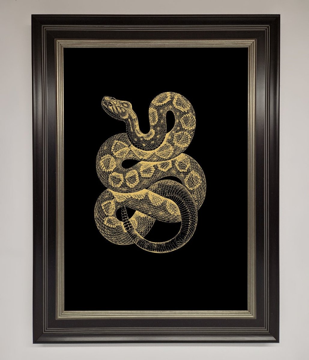 Golden Serpent Framed Wall Art-8