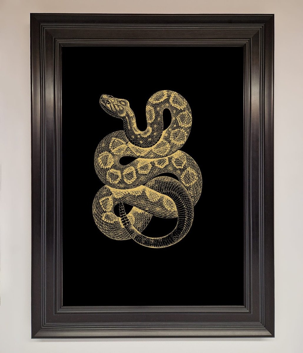 Golden Serpent Framed Wall Art-6