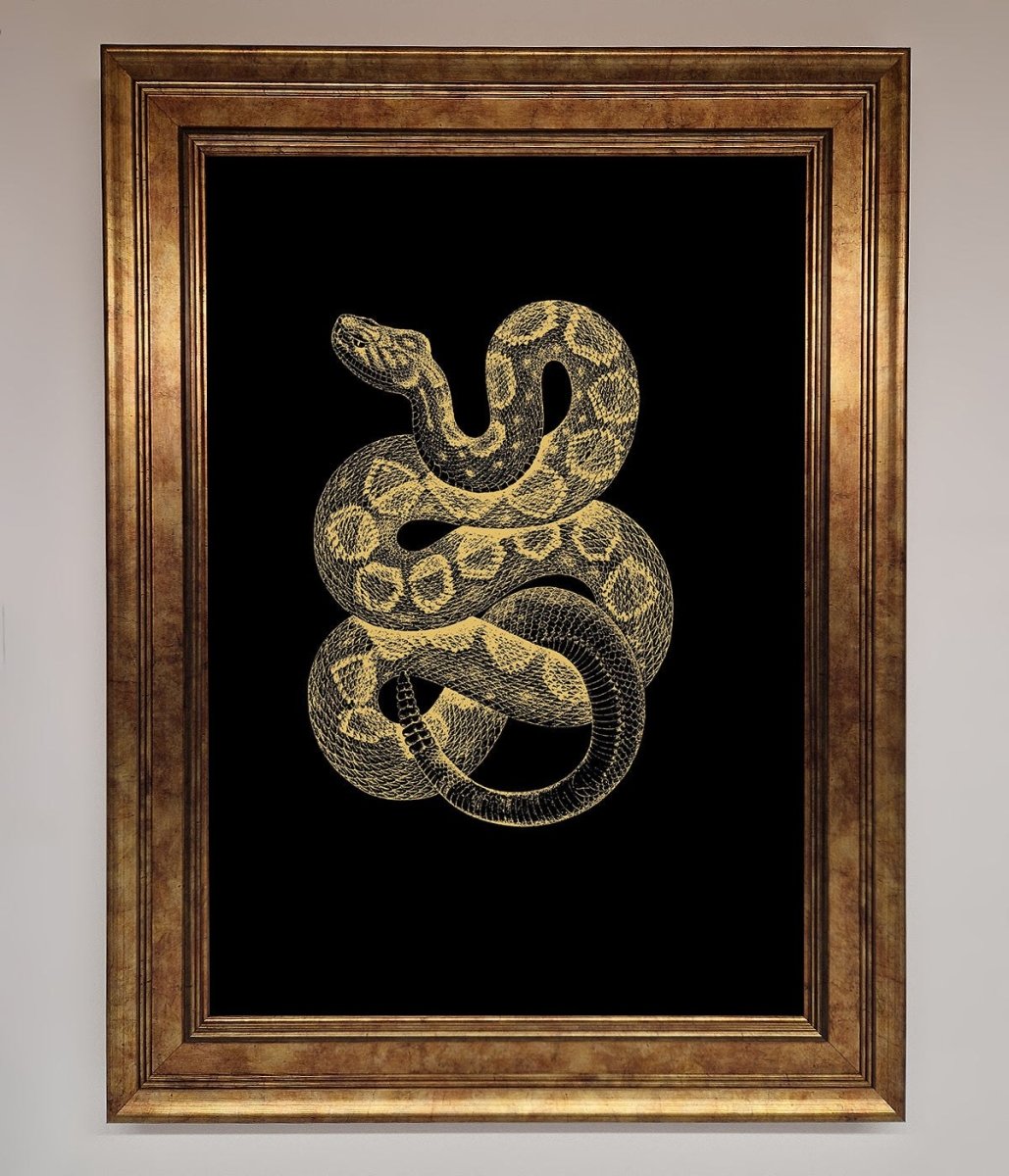 Golden Serpent Framed Wall Art-7