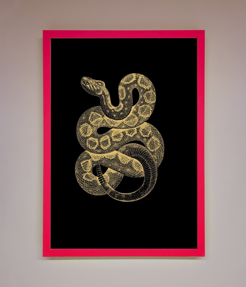 Golden Serpent Framed Wall Art-14