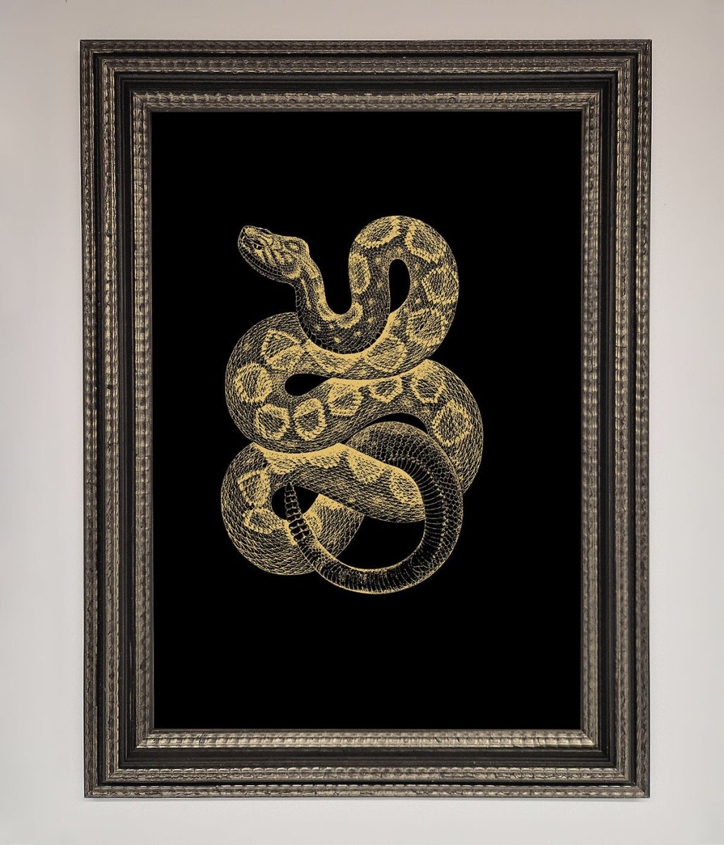 Golden Serpent Framed Wall Art-17