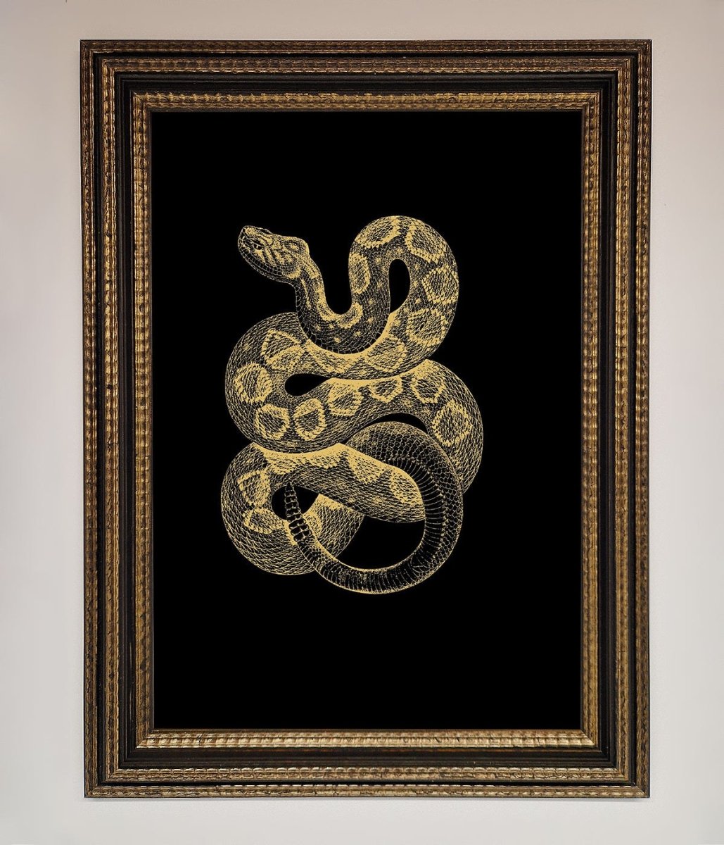 Golden Serpent Framed Wall Art-18