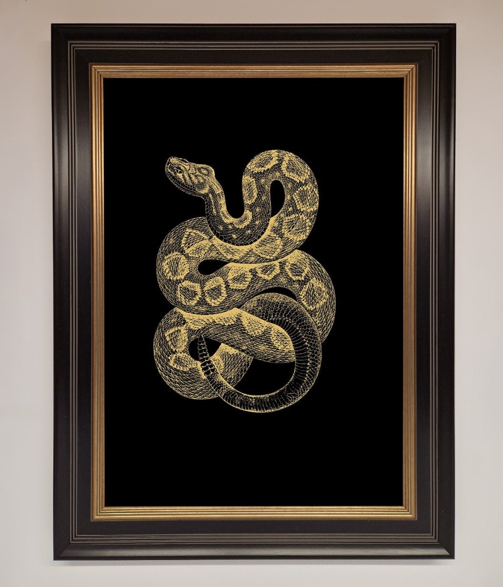 Golden Serpent Framed Wall Art-9