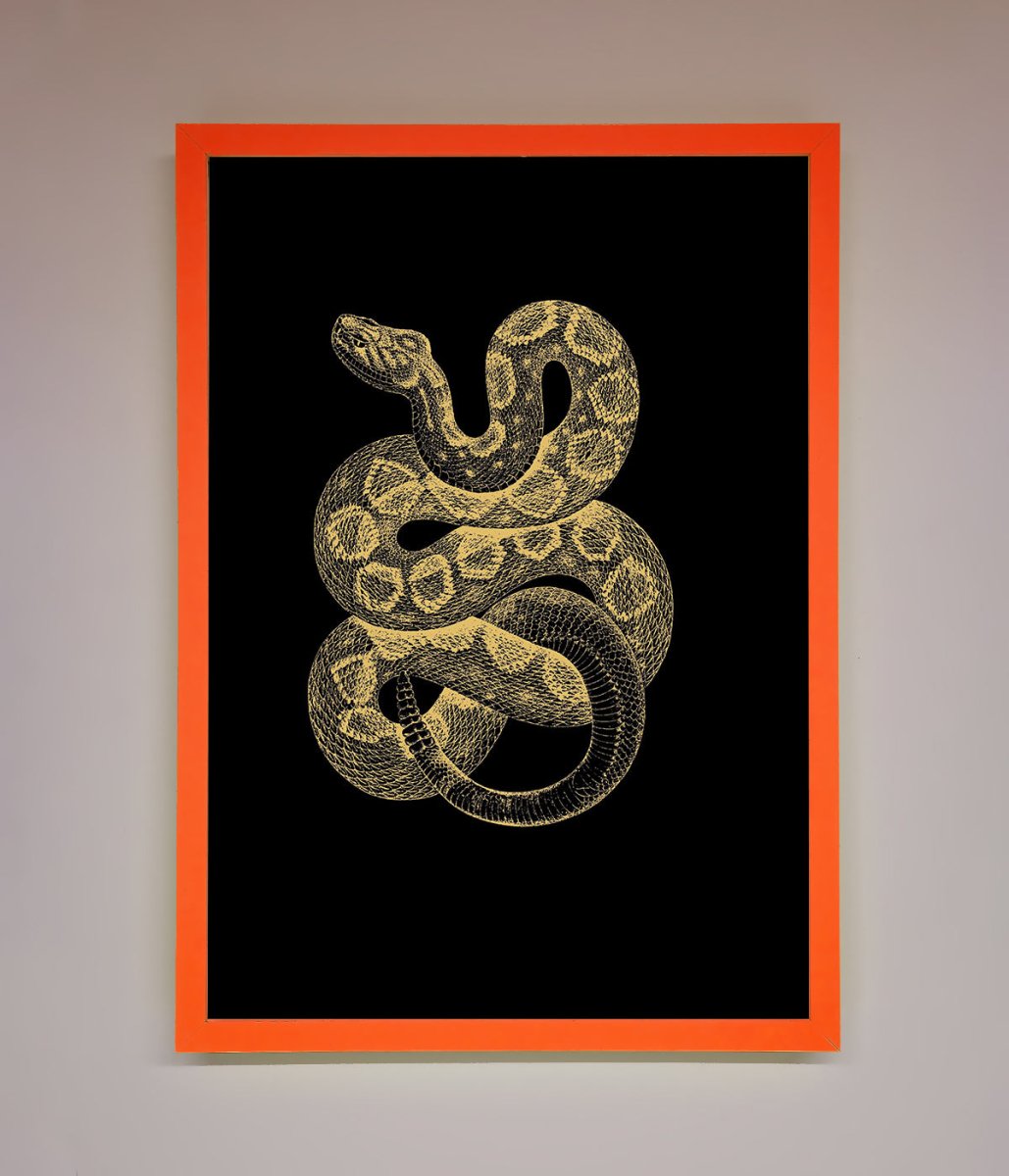 Golden Serpent Framed Wall Art-11