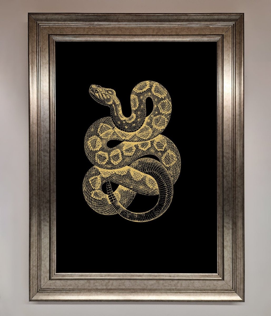 Golden Serpent Framed Wall Art-5