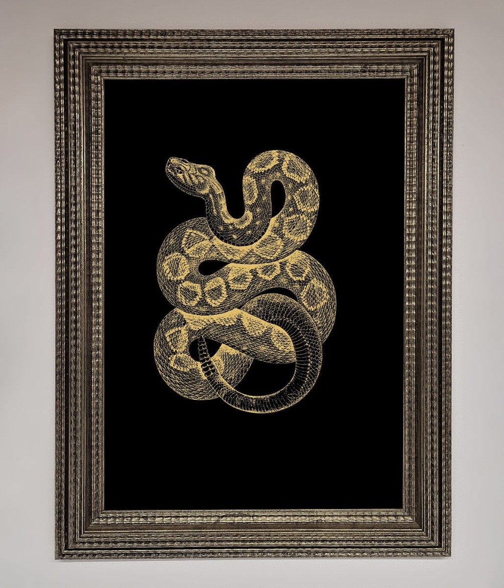 Golden Serpent Framed Wall Art-16
