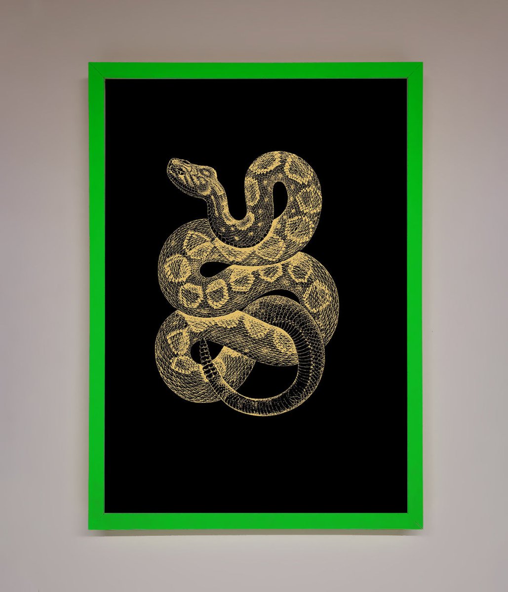 Golden Serpent Framed Wall Art-12